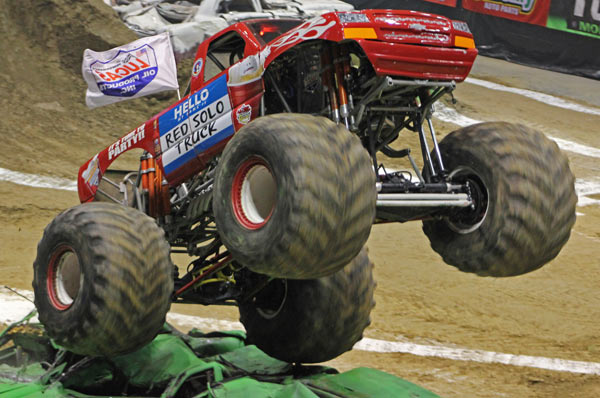 Red Solo Truck - Charlotte Motor Speedway - Back To School Monster Truck Bash