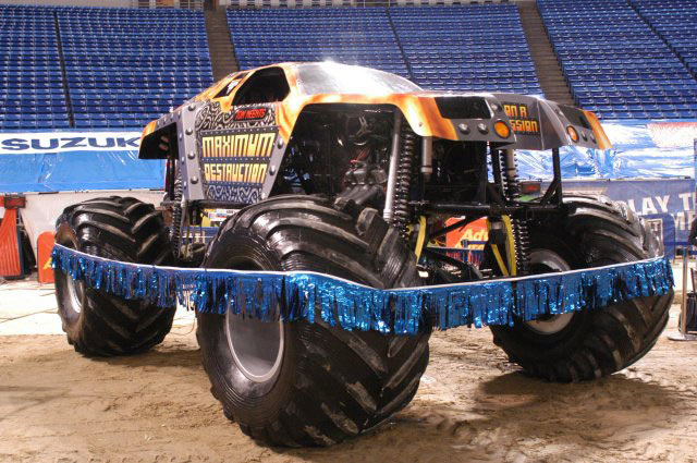 Hitting real life monster truck jumps at Minneapolis Minnesota on