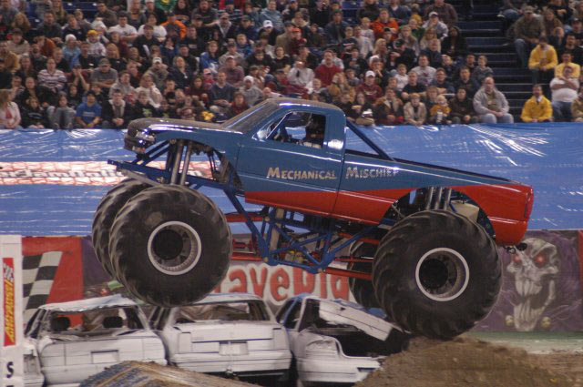 Hitting real life monster truck jumps at Minneapolis Minnesota on